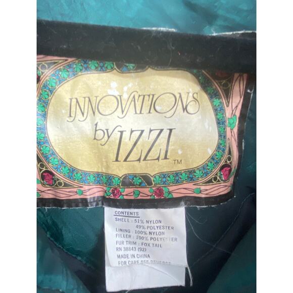 Vintage 1980's INNOVATIONS By Izzi Womens XXL 2XL puffer coat green plus granny - Picture 6 of 6